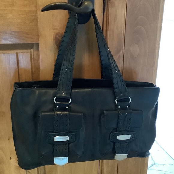 Michael Kors Black Leather Satchel - Picture 1 of 7
